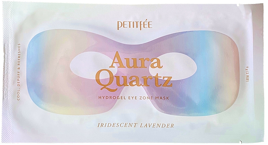 Hydrożelowa maseczka na oczy z ekstraktem z pereł i lawendą - Petitfee & Koelf Aura Quartz Hydrogel Eye Zone Mask Iridescent Lavender