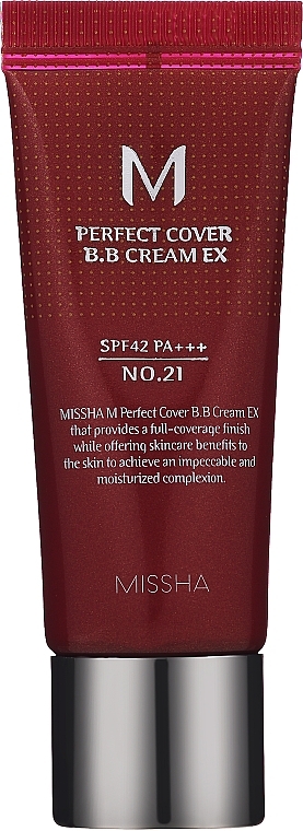 Krem BB do twarzy SPF 42 PA+++ - Missha M Perfect Cover BB Cream EX SPF42/PA+++ — Zdjęcie N1