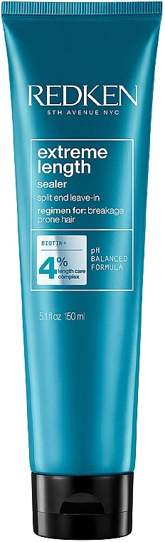 Wzmacniający krem do włosów z biotyną bez spłukiwania - Redken Extreme Length Leave-in Treatment