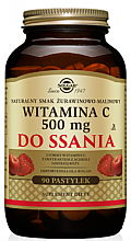 Kup Witamina C 500 mg, do ssania smak żurawinowo-malinowy - Solgar