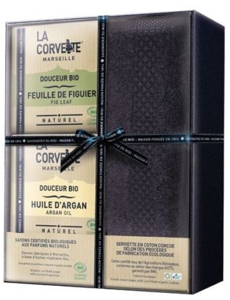 Zestaw - La Corvette Douceur Bio Gift Box (soap/2x100g + towel/1pcs) — Zdjęcie N1