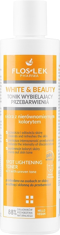 Tonik wybielający przebarwienia - Floslek White & Beauty Spot Lightening Toner — Zdjęcie N1