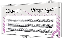 Sztuczne rzęsy, 12 mm - Clavier V-Shape Light Eyelashes — Zdjęcie N1