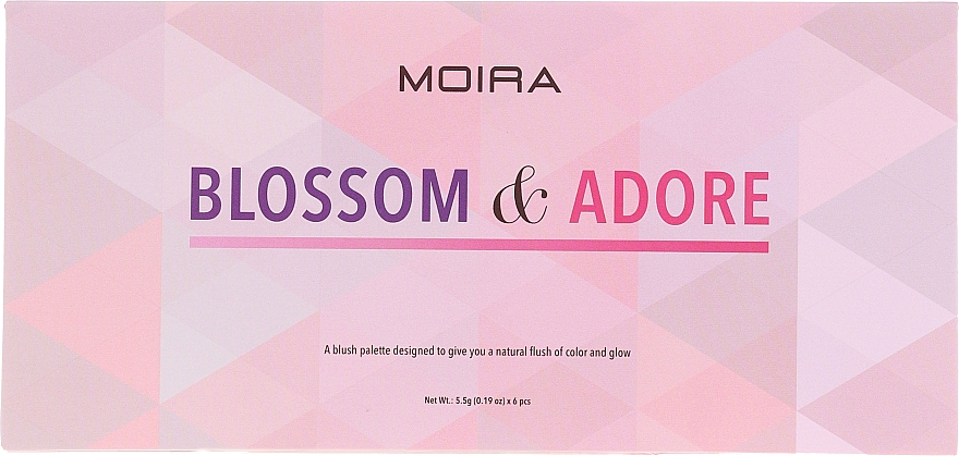 Paleta różów do twarzy - Moira Blossom & Adore Blush Palette — Zdjęcie N4