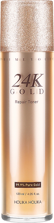 Rewitalizujący toner ze złotem - Holika Holika Prime Youth 24K Gold Repair Toner — Zdjęcie N2