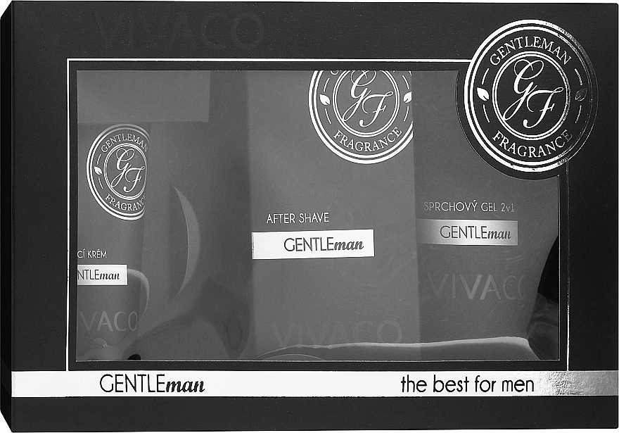 Zestaw - Vivaco Gentleman Set (cr/100ml + lot/100ml + gel/200ml) — Zdjęcie N1