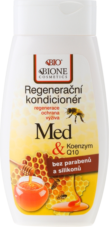 Odżywka regenerująca do włosów Miód i koenzym Q10 - Bione Cosmetics Honey + Q10 Conditioner — Zdjęcie N1