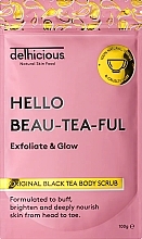 Peeling do ciała z kofeiną i przeciwutleniaczami - Delhicious Hello Beau-tea-ful Black Tea Body Scrub — Zdjęcie N1