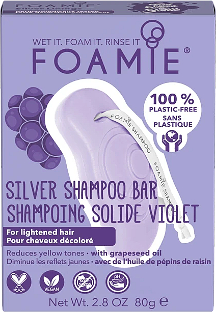 Szampon w kostce do włosów blond - Foamie Silver Shampoo Bar for Blonde Hair — Zdjęcie N2