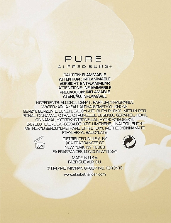 Alfred Sung Pure - Woda perfumowana — Zdjęcie N3