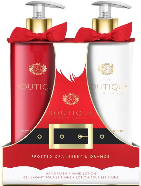 Zestaw świąteczny do rąk - Grace Cole Boutique Hand Care Duo Frosted Cranberry & Orange (h/lot/500ml + h/wash/500ml) — Zdjęcie N1