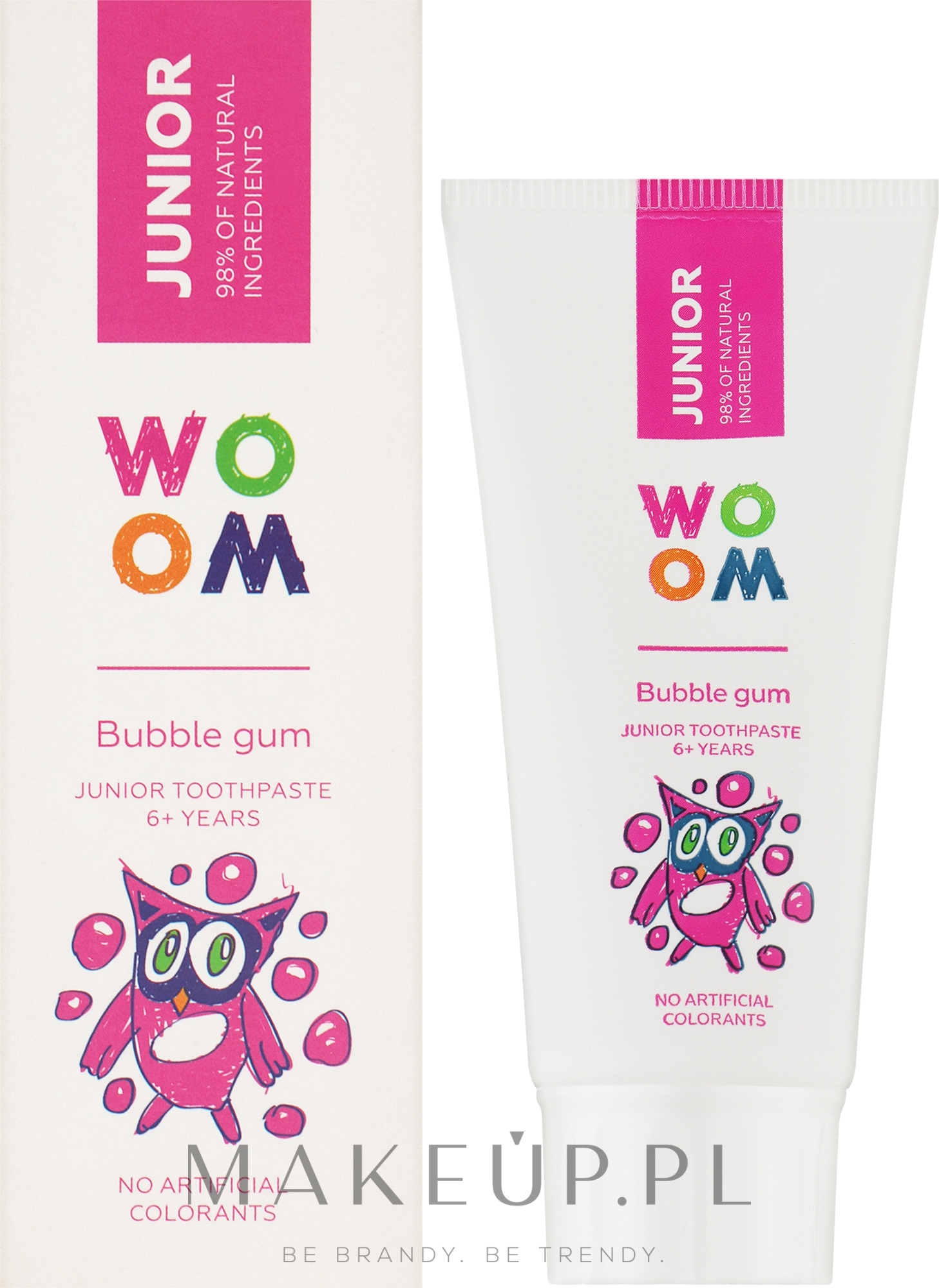 Pasta do zębów dla dzieci Guma do żucia - Woom Junior Bubble Gum Toothpaste — Zdjęcie 50 ml