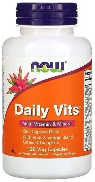 Multiwitaminy i minerały, kapsułki - Now Foods Daily Vits — Zdjęcie N3