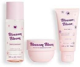 Zestaw - I Heart Revolution Blossom Bloom Hydrating Set (sh/gel/50ml+b/cr/68g+b/mist/100ml) — Zdjęcie N2