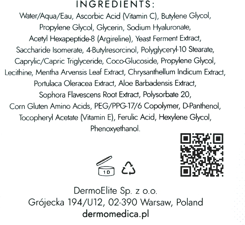 Aktywne serum z witaminami C i E - Dermomedica Vitamin C + E Serum (próbka) — Zdjęcie N2