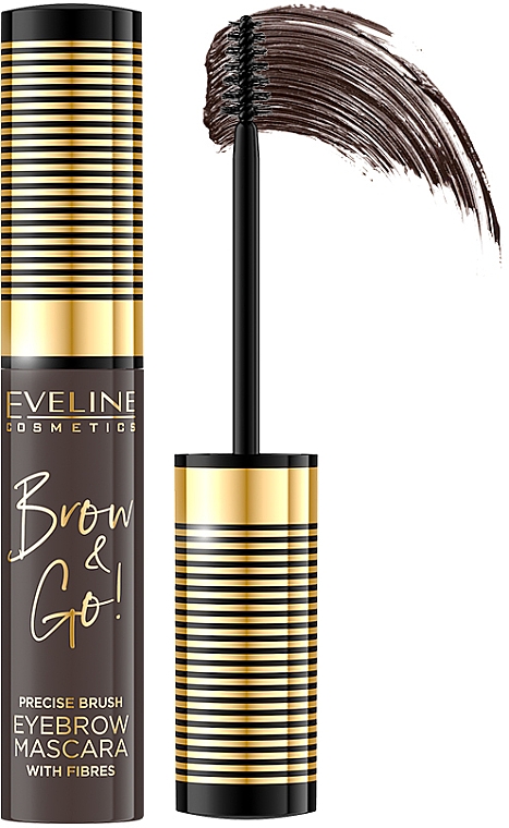 Maskara do brwi z zagęszczającymi włókienkami - Eveline Cosmetics Brow & Go!