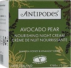 Odżywczy krem do twarzy na noc - Antipodes Avocado Pear Nourishing Night Cream — Zdjęcie N2