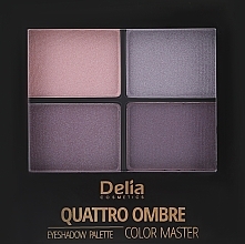 Paletka cieni do powiek - Delia Quattro Ombre Color Master — Zdjęcie N2