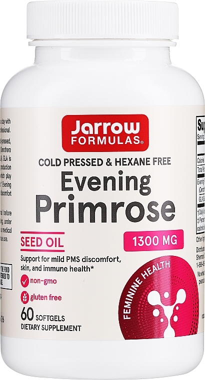 Suplement diety Olej z wiesiołka w kapsułkach - Jarrow Formulas Evening Primrose — Zdjęcie N1