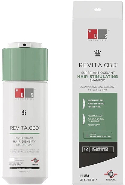 Szampon przeciw wypadaniu włosów - DS Laboratories Revita Antioxidant Hair Density CBD Shampoo — Zdjęcie N1
