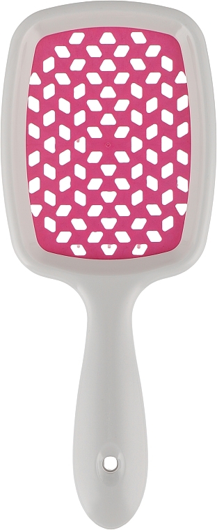 Szczotka do włosów, biała z różowymi zębami - Kodi Professional Soft Touch Hairbrush — Zdjęcie N2