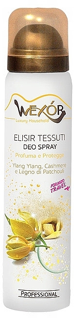 Dezodorant do tkanin, mebli i samochodów - Wexor Yellow Cashmere Ylang Ylang Deo Spray — Zdjęcie N1