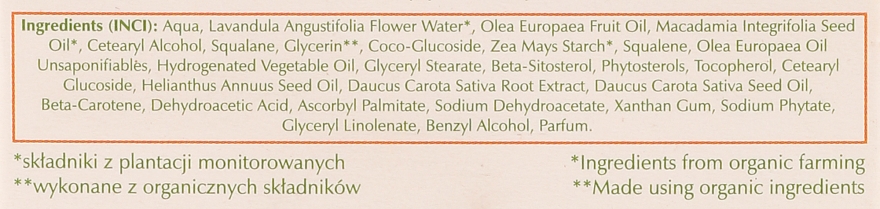 Certyfikowany organiczny krem z ekstraktem z marchwi 30+ - AVA Laboratorium Eco Garden — Zdjęcie N4