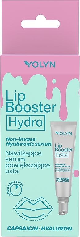 Nawilżające serum powiększające usta - Yolyn Lip Booster Hydro — Zdjęcie N1