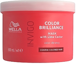 Maska wzmacniająca kolor włosów farbowanych - Wella Professionals Invigo Color Brilliance Vibrant Color Mask Coarse — Zdjęcie N3
