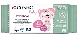 Kup WYPRZEDAŻ  Chusteczki nawilżane dla dzieci do skóry wrażliwej i atopowej, 50 szt. - Cleanic Eco Baby Atopical *