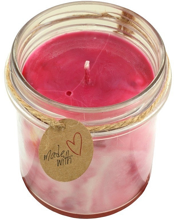 Świeca marmurkowa o zapachu malinowa Panna Cotta - Miabox Panna Cotta Candle — Zdjęcie N2