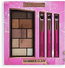 Zestaw, 4 produkty - Makeup Revolution Shimmer Glam Eye Set — Zdjęcie N1