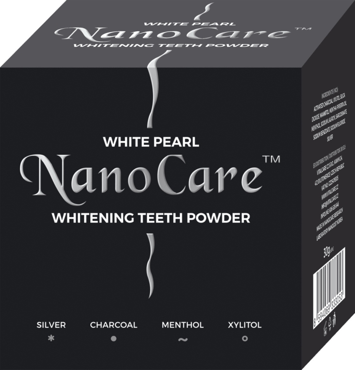 Wybielający proszek do zębów - VitalCare White Pearl NanoCare Charcoal Teeth Powder — Zdjęcie N1