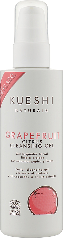 Grejpfrutowy żel do mycia twarzy - Kueshi Naturals Grapefruit Citrus Cleansing Gel — Zdjęcie N1