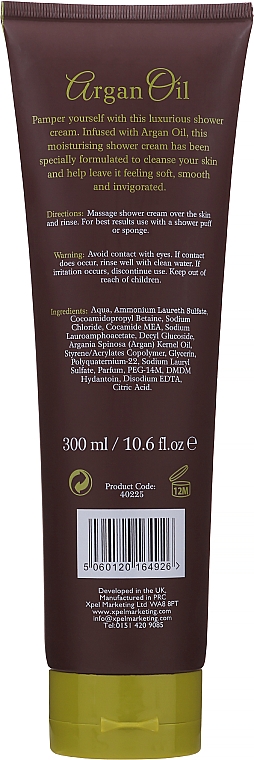 Nawilżający krem pod prysznic z olejem arganowym - Xpel Marketing Ltd Argan Oil Moisturizing Shower Cream — Zdjęcie N2