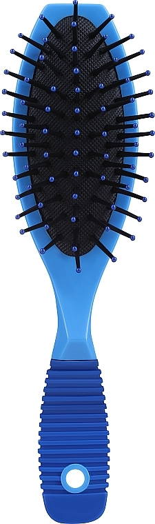 Owalna szczotka do włosów, 17,5 cm, niebieska - Ampli — Zdjęcie N1