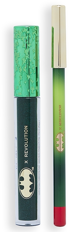 	Zestaw - Makeup Revolution X DC Lucky Kiss Poison Ivy Lip Kit (lip/gloss/3 ml + lip/liner/1 g) — Zdjęcie N2