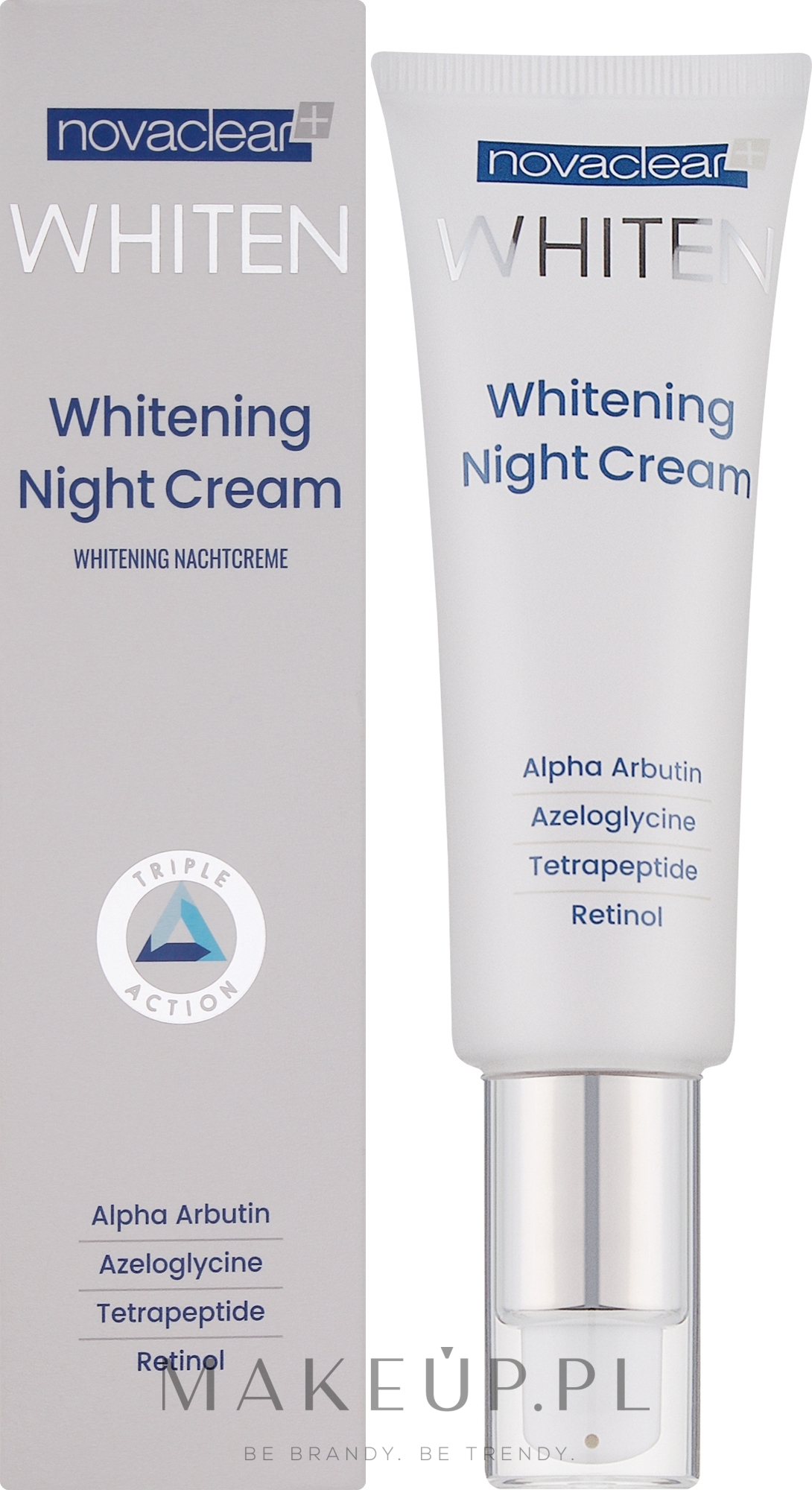 Wybielający krem na noc - Novaclear Whiten Whitening Night Cream — Zdjęcie 50 ml