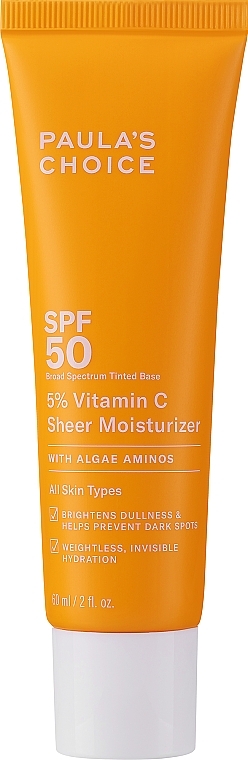 Nawilżający krem ​​przeciwsłoneczny - Paula's Choice 5% Vitamin C Sheer Moisturizer SPF 50 — Zdjęcie N2