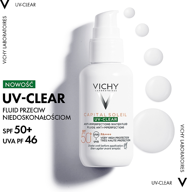 Fluid do twarzy z filtrem przeciwsłonecznym - Vichy Capital Soleil UV-Clear SPF50 — Zdjęcie N2