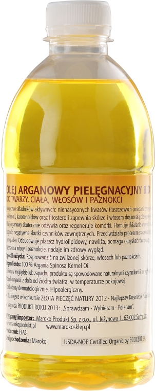 Kosmetyczny olej arganowy 100% w plastikowej butelce - Efas Argan Oil — Zdjęcie N4