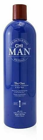 Szampon, żel pod prysznic i odżywka do włosów 3w1 - CHI Man The One 3-in-1 Shampoo Conditioner & Body Wash — Zdjęcie N1