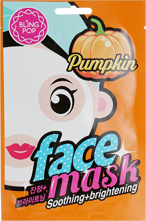 Maseczka do twarzy z ekstraktem z dyni - Bling Pop Pumpkin Smoothing & Brightening Mask