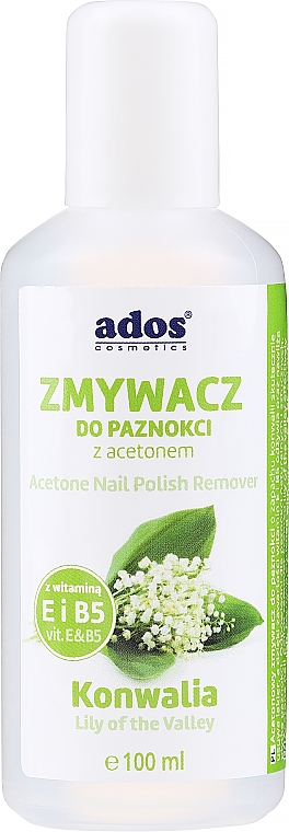 Zmywacz do paznokci z acetonem Konwalia - Ados Acetone Nail Polish Remover — Zdjęcie N3