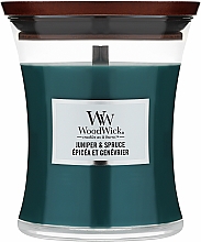 Świeca zapachowa w szkle - WoodWick Petite Candle Juniper & Spruce — Zdjęcie N2