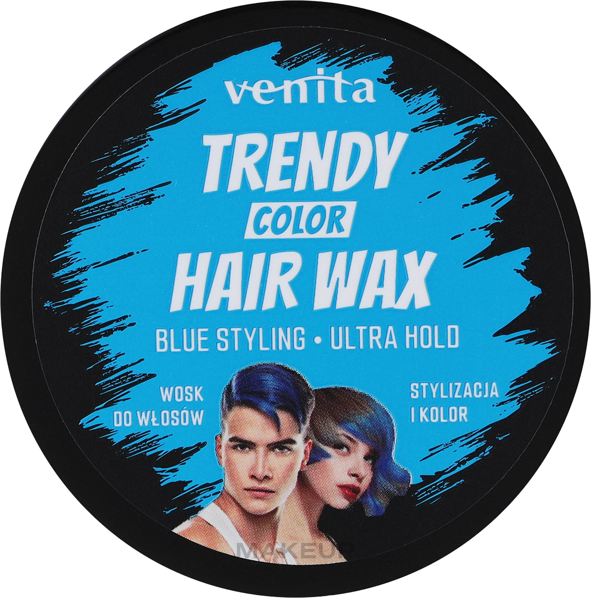 Kolorowy wosk do włosów - Venita Trendy Color Hair Wax — Zdjęcie Blue
