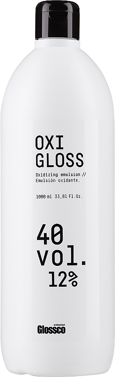 Utleniacz do włosów - Glossco Color Oxigloss 40 Vol  — Zdjęcie N1