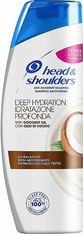 Wygładzający szampon do włosów suchych Makadamia - Head & Shoulders Deep Hydration Coconut Oil Shampoo — Zdjęcie N1