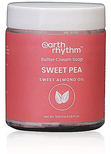 Mydło w kremie z olejkiem ze słodkiego groszku - Earth Rhythm Sweet Pea Butter Cream Soap — Zdjęcie N2