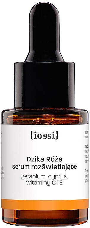 Rozświetlające serum do twarzy Dzika róża, cyprys, geranium + witaminy E i C - Iossi (miniprodukt) — Zdjęcie N1